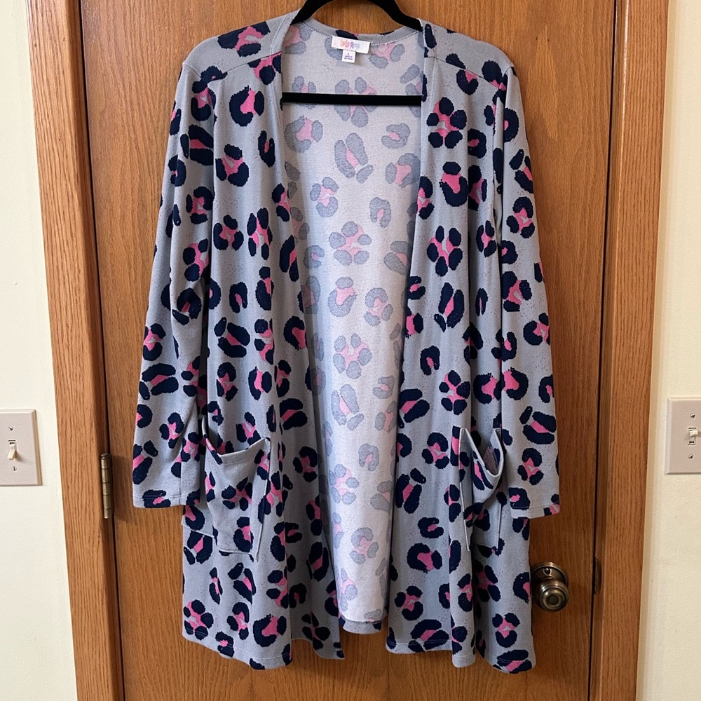 Lularoe Caroline Cardigan Large Leopard